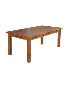 Mesa de Jantar Retangular 160x80cm Rústica Aurora Madeira Maciça - Castanho