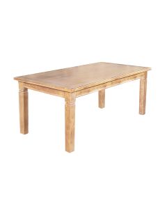 Mesa de Jantar Retangular 160x80cm Rústica Aurora Madeira Maciça - Natural