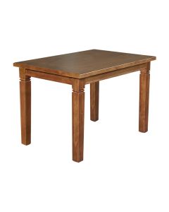 Mesa de Jantar Retangular 120x80cm Rústica Aurora Madeira Maciça - Castanho