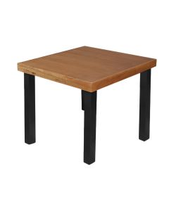 Mesa de Jantar Catarina Rústica Quadrada 80cm Madeira Maciça - Castanho