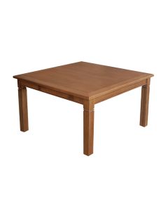 Mesa de Jantar Rústica Quadrada Celina 1,30m em Madeira Maciça - Castanho