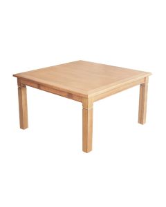 Mesa de Jantar Rústica Quadrada Celina 1,30m em Madeira Maciça - Natural