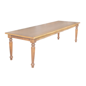 Mesa de Jantar Leonora Retangular 294x100cm em Madeira Maciça Rústica - Mel