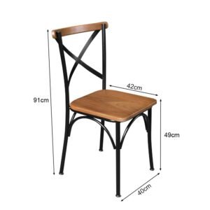 Conjunto Jantar Mesa Leonora Madeira Maciça 240×100 cm com 10 Cadeiras Paris Base Alumínio – Castanho - imagem 6